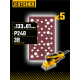 STEHER BPS-813-S 81х133 мм, Р240, шлифовальный лист на липучке, 46 отв., 5 шт. (35687-240)