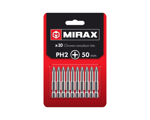 MIRAX PH2, 50 мм, 10 шт, биты (26271-2-50-10)