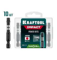 KRAFTOOL Impact TX 40, 50 мм, 10 шт, ударные биты (26195-40-50-S10)
