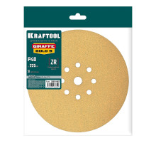 KRAFTOOL Giraffe GOLD-9 225 мм, Р40, шлифовальный круг на липучке, 9 отв. (35651-040)