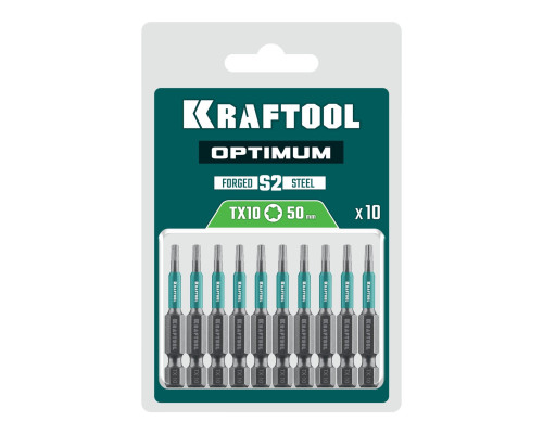 KRAFTOOL OPTIMUM TX 10, 50 мм, 10 шт, биты (26126-10-50-10)