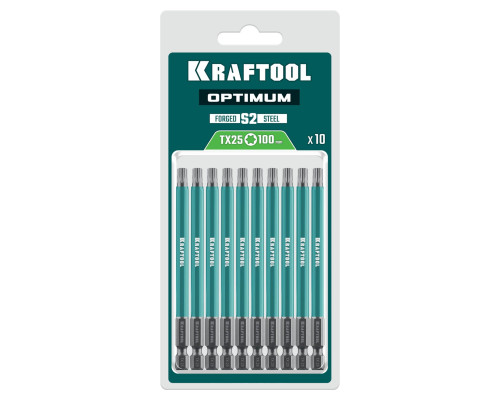 KRAFTOOL OPTIMUM TX 25, 100 мм, 10 шт, биты (26126-25-100-S10)