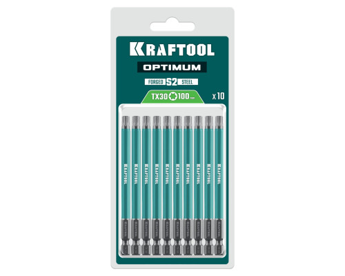 KRAFTOOL OPTIMUM TX 30, 100 мм, 10 шт, биты (26126-30-100-S10)