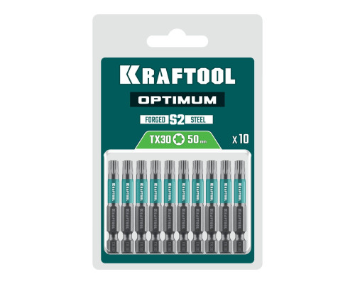 KRAFTOOL OPTIMUM TX 30, 50 мм, 10 шт, биты (26126-30-50-10)