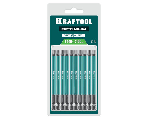 KRAFTOOL OPTIMUM TX 40, 100 мм, 10 шт, биты (26126-40-100-S10)