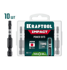 KRAFTOOL Impact TX 20, 50 мм, 10 шт, ударные биты (26195-20-50-S10)