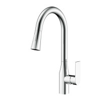 Смеситель KAISER Linear 59044 для кухни, хром, излив поворотный, выдвижной, латунь