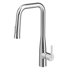 Смеситель KAISER Claro 22144 для кухни, хром, излив поворотный, выдвижной, латунь