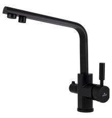 Смеситель KAISER Decor 40144-9 для кухни с подачей фильтрованной воды, чёрный матовый, излив поворот