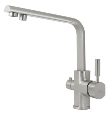 Смеситель KAISER Decor 40144-5 для кухни с подачей фильтрованной воды, серебро, излив поворотный, ла