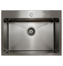 Мойка из нержавейки KAISER 600x450x200*3.0+1.2mm (воронёная сталь) / сифон