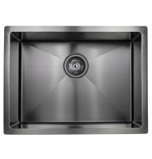 Мойка из нержавейки KAISER 580x440x200*2.0+1.2mm (воронёная сталь) /сифон