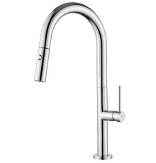 Смеситель KAISER Merkur 26466 для кухни, хром, излив поворотный, выдвижной, латунь
