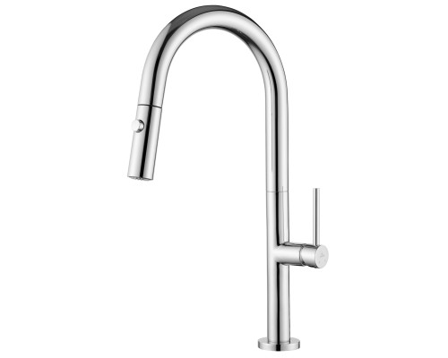 Смеситель KAISER Merkur 26466 для кухни, хром, излив поворотный, выдвижной, латунь
