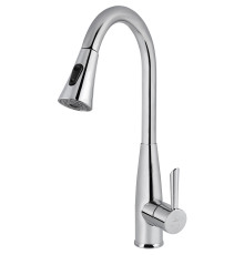 Смеситель KAISER Merkur 26144 для кухни, хром, излив поворотный, выдвижной, латунь