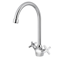 Смеситель KAISER Crystal 28133 для кухни, хром, излив поворотный, латунь