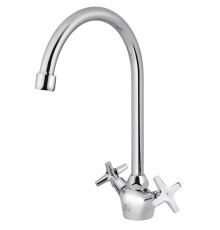 Смеситель KAISER Crystal 28133 для кухни, хром, излив поворотный, латунь