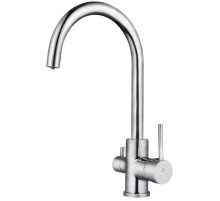 Смеситель KAISER Merkur 26744 для кухни с подачей фильтрованной воды, хром, излив поворотный, латунь