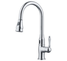 Смеситель KAISER Vincent 31366 для кухни, хром, излив поворотный, выдвижной, латунь