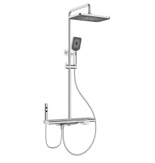 Душевая система с термостатом KAISER Sano 08777, хром, латунь, стекло, пластик