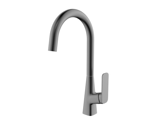 Смеситель KAISER Clever 76144-15 для кухни, воронёная сталь, излив поворотный, латунь