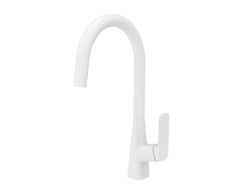 Смеситель KAISER Clever 76144-4 для кухни, белый матовый, излив поворотный, латунь