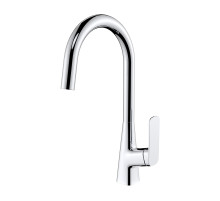 Смеситель KAISER Clever 76144 для кухни, хром, излив поворотный, латунь