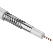 Кабель коаксиальный DG-113, Cu/Al/CuSn, 75%, 75Ом, 100м, INDOOR, белый CAVEL