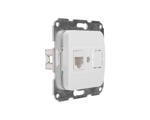 Розетка Компьютер RJ45 с/у мех. Бел KRANZ