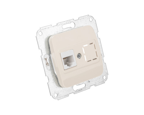 Розетка Компьютер RJ45 с/у мех. Беж KRANZ