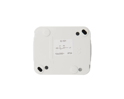 Переключатель проходной IP54 о/у, белый мини KRANZ