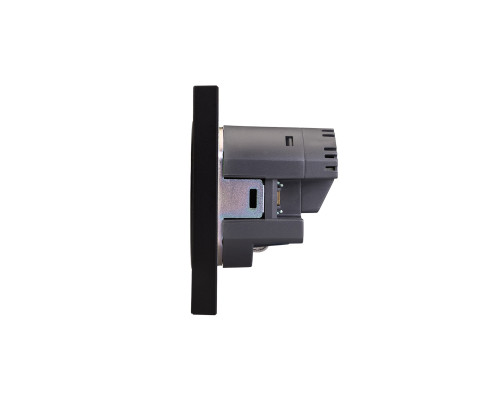 Розетка STRONG 1-ая с/з с/у з/ш 16А с USB A+C быстрой зарядки 5В/3А антрацит KRANZ
