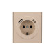 Розетка STRONG 1-ая с/з с/у з/ш 16А с USB A+C быстрой зарядки 5В/3А шелк KRANZ