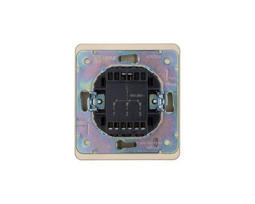 Выключатель ROUND 3 кл 10А с/у шелк KRANZ