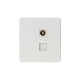 Розетка ROUND компьютерная RJ45 кат6 + TV с/у перламутр KRANZ