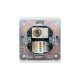 Розетка ROUND компьютерная RJ45 кат6 + TV с/у перламутр KRANZ