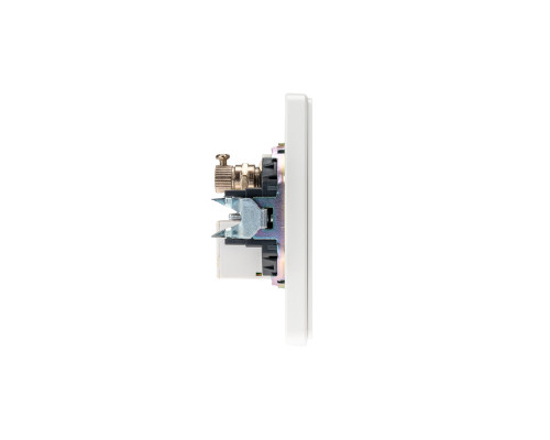 Розетка ROUND компьютерная RJ45 кат6 + TV с/у перламутр KRANZ