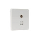 Розетка ROUND компьютерная RJ45 кат6 + TV с/у перламутр KRANZ