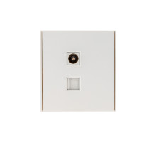 Розетка STRONG компьютерная RJ45 кат6 + TV с/у жемчуг KRANZ