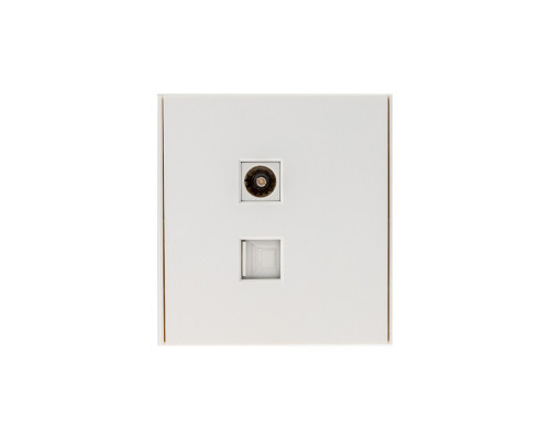 Розетка STRONG компьютерная RJ45 кат6 + TV с/у жемчуг KRANZ