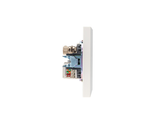 Розетка STRONG компьютерная RJ45 кат6 + TV с/у жемчуг KRANZ