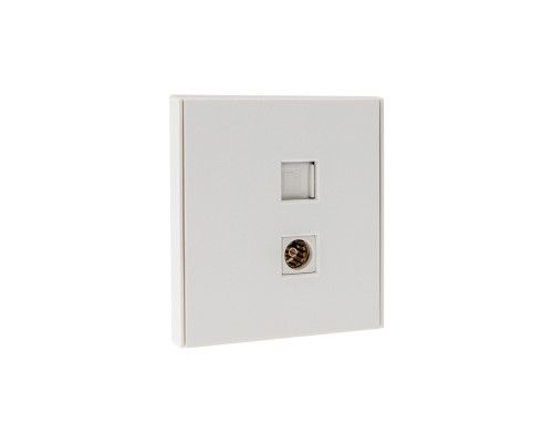 Розетка STRONG компьютерная RJ45 кат6 + TV с/у жемчуг KRANZ