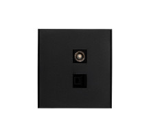 Розетка STRONG компьютерная RJ45 кат6 + TV с/у антрацит KRANZ
