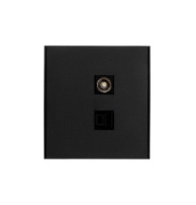 Розетка STRONG компьютерная RJ45 кат6 + TV с/у антрацит KRANZ