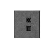 Розетка STRONG компьютерная RJ45 кат6 + TV с/у графит KRANZ