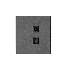 Розетка STRONG компьютерная RJ45 кат6 + TV с/у графит KRANZ
