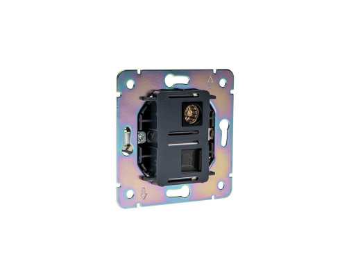 Розетка STRONG компьютерная RJ45 кат6 + TV с/у графит KRANZ