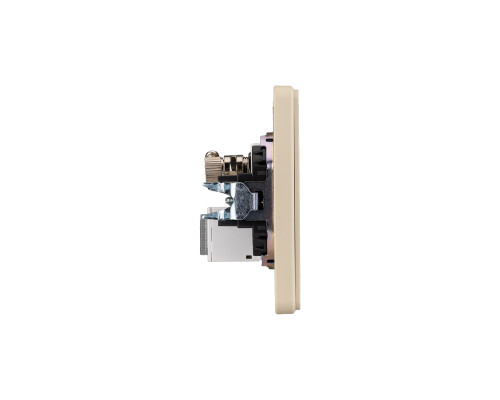Розетка ROUND компьютерная RJ45 кат6 + TV с/у шелк KRANZ