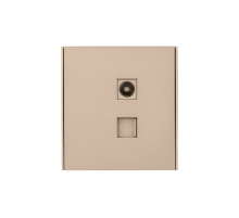 Розетка STRONG компьютерная RJ45 кат6 + TV с/у шелк KRANZ