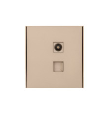 Розетка STRONG компьютерная RJ45 кат6 + TV с/у шелк KRANZ
